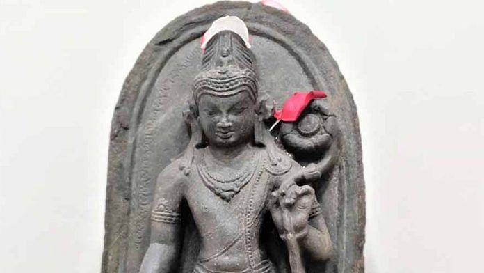 The 8th Century ‘Avalokiteshwara Padamapani’ idol stolen from India was recovered from Milan last year and handed over to the Indian consulate there | Photo: Twitter/@CGIMilan