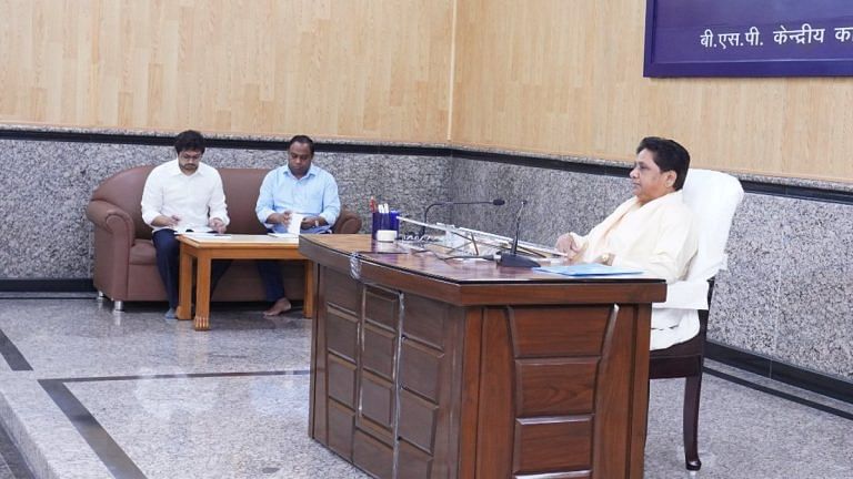 Quasi coronation of nephew? Extra sofa on Mayawati’s dais triggers succession buzz in BSP