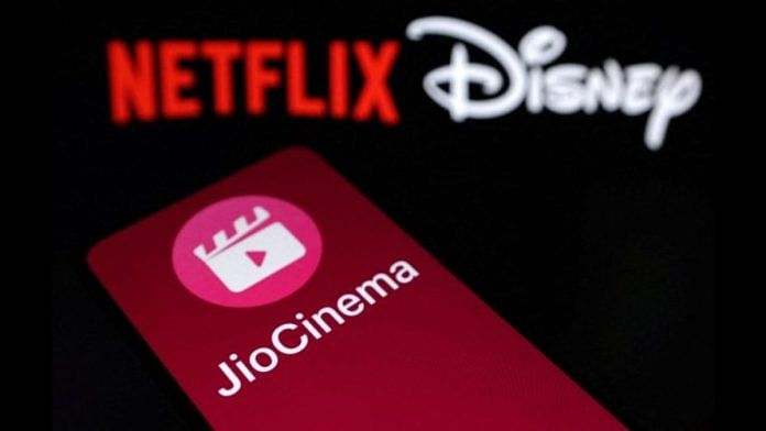 JioCinema, Netflix and Disney logos are seen in this illustration | Reuters
