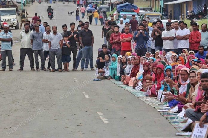 Villagers attend a peace rally organised by the Meitei Pangal Intellectual Forum at Kwakta Bazar in Manipur | Praveen Jain | ThePrint