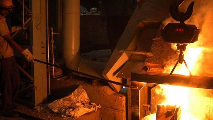 An employee works inside a steel factory in the northern Indian city of Lucknow | File Photo: Reuters