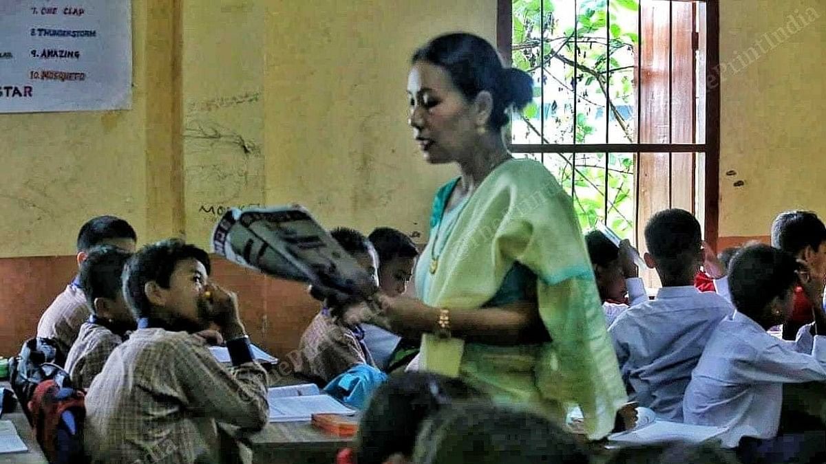 A class being taught at Eastern Idea High School | Praveen Jain | ThePrint