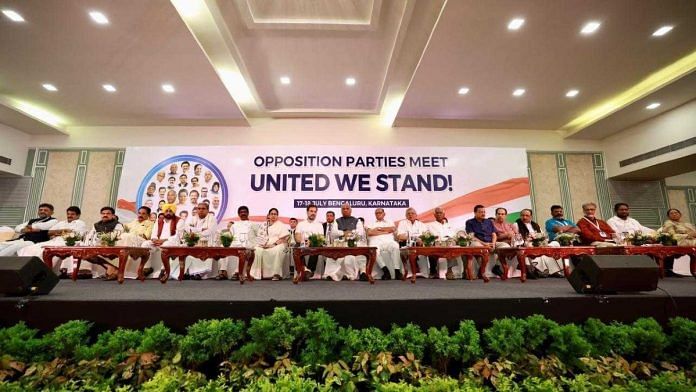 Meeting of opposition alliance in Bengaluru, Tuesday | Courtesy: AICC