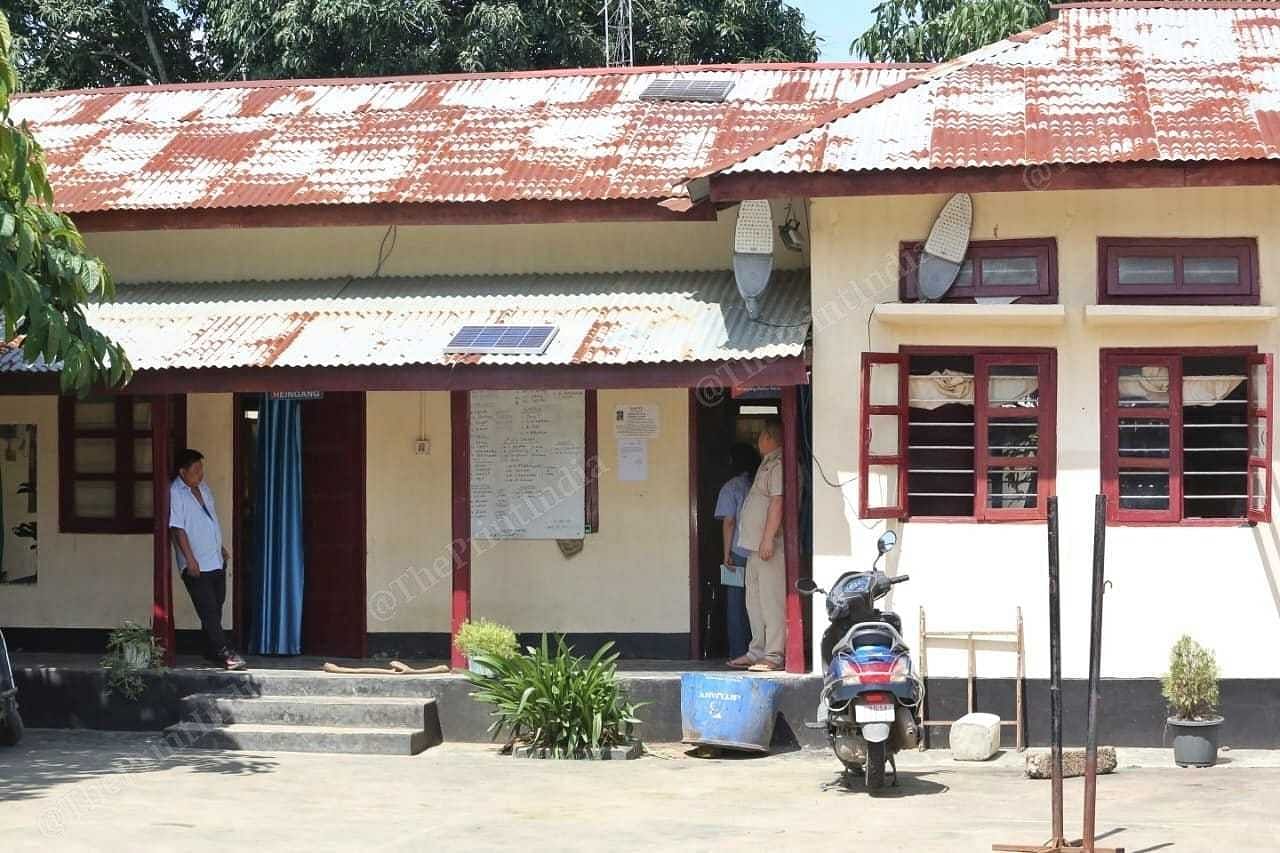The Heingang Police Station east where 10 FIRs of loot of weapons were registered. The station appears abandoned with policemen left without any arms | Praveen Jain | ThePrint