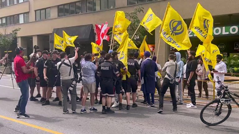 ‘Vande Mataram, long live India’ — how Indians in Canada staged counterprotest to Sikh extremists’ rally