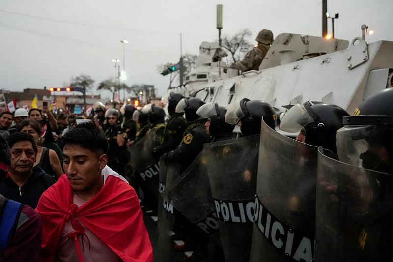 Protesters Take To Peru's Streets, Some Met With Tear Gas In Capital ...