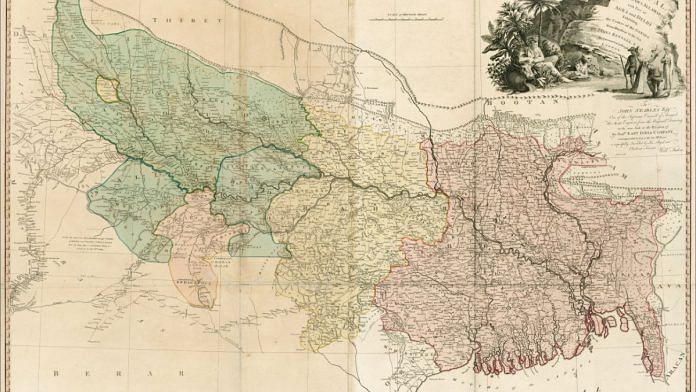 Map of the Gangetic Plains from 1786 | Representational image | Commons