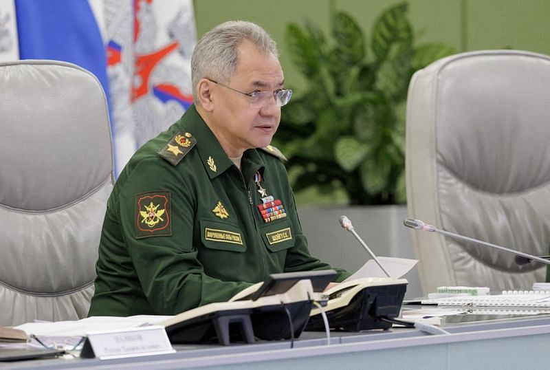 Russian Defence Minister Shoigu Shown Inspecting Troops | Reuters