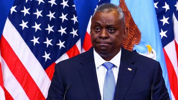 U.S. Secretary of Defence Lloyd Austin holds a news conference on the day of a NATO Defence Ministers' meeting at the Alliance's headquarters in Brussels, Belgium June 15, 2023/Reuters