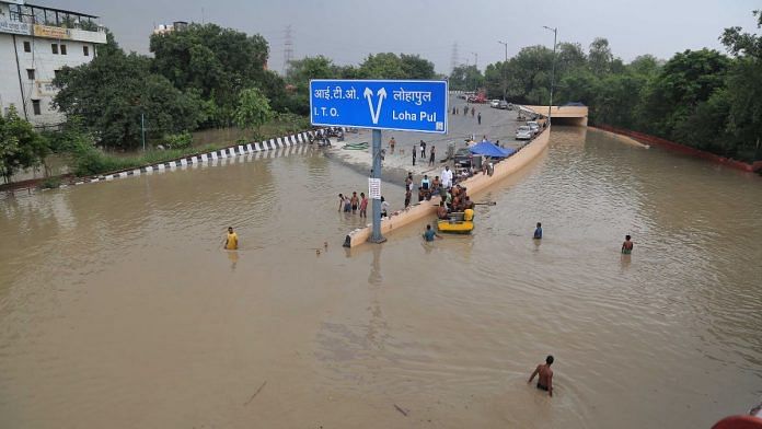 Yamuna river flooding in Delhi | Photo: Suraj Singh Bisht/The Print