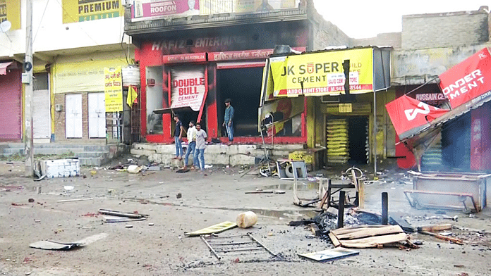 Shops that were damaged after communal clashes in Nuh, Haryana | ANI