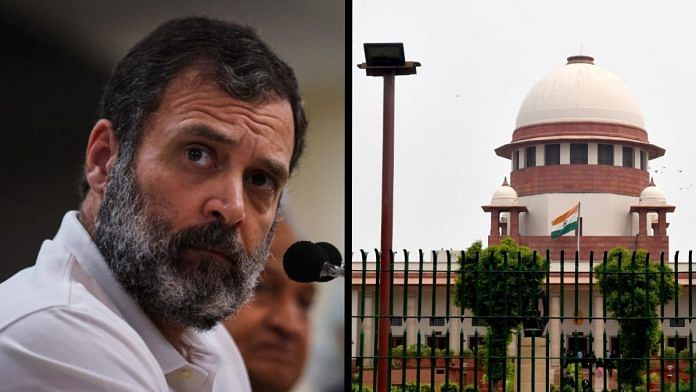 File photo of Rahul Gandhi (left) and the Indian Supreme Court (right) | Reuters | ANI