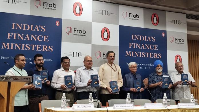 During the launch of AK Bhattacharya's new book 'India's Finance Ministers: From Independence to Emergency (1947-1977)' at the India International Centre in New Delhi | Photo: Raghav Bikhchandani | ThePrint