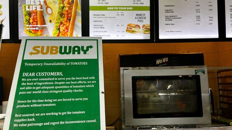 Surge in prices hits Subway as some outlets in India ditch tomatoes citing quality issues
