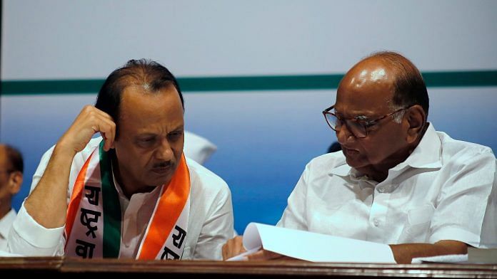 Ajit Pawar and Sharad Pawar in happier times | ANI