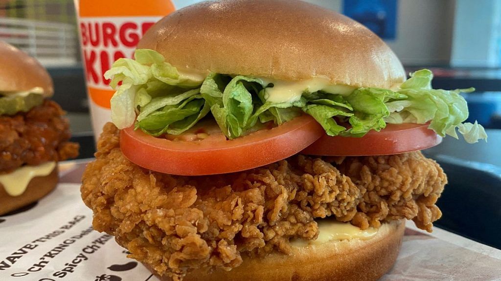 Burger King's new chicken sandwich "Ch'King" is seen on display in New York | Representational image | Reuters file photo