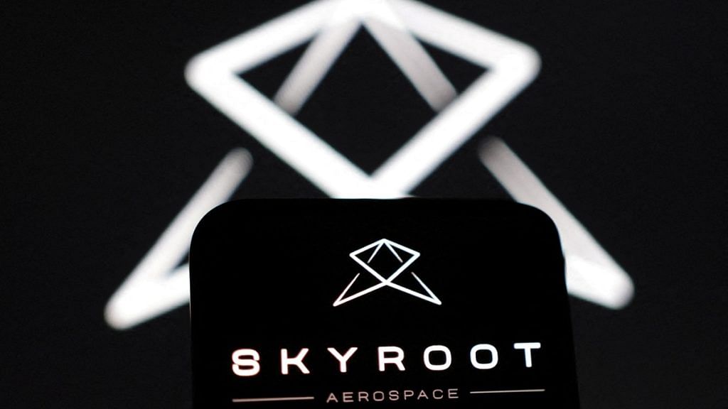 Skyroot Aerospace's logo is seen in this picture illustration | Reuters