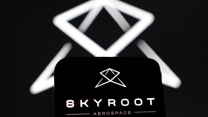 Skyroot Aerospace's logo is seen in this picture illustration | Reuters