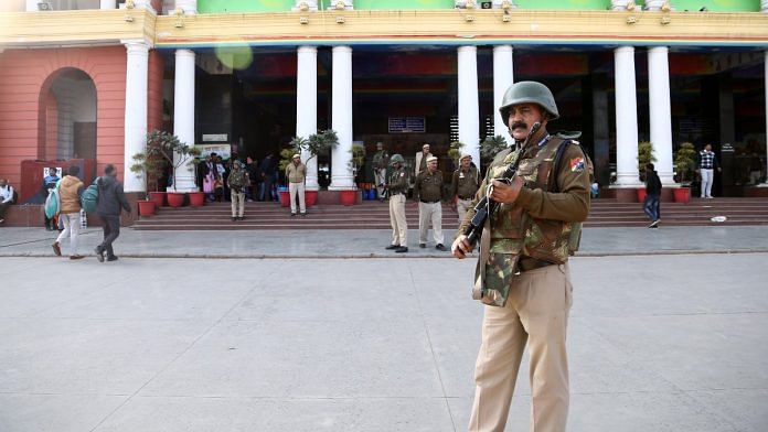 File photo of Delhi police mock drill | ANI