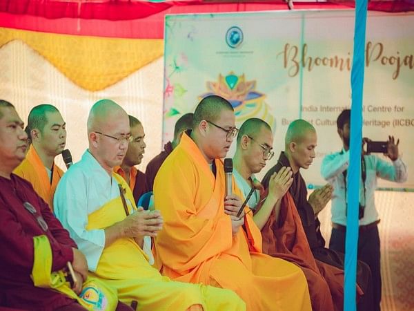 Nepal: Buddhists celebrate 'Bhumi Pujan' of India International Centre for Buddhist Culture and Heritage in Lumbini