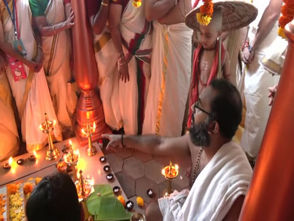 Devotees celebrate Onam at Thrikkakkara Vamana Moorthy Temple in Kochi