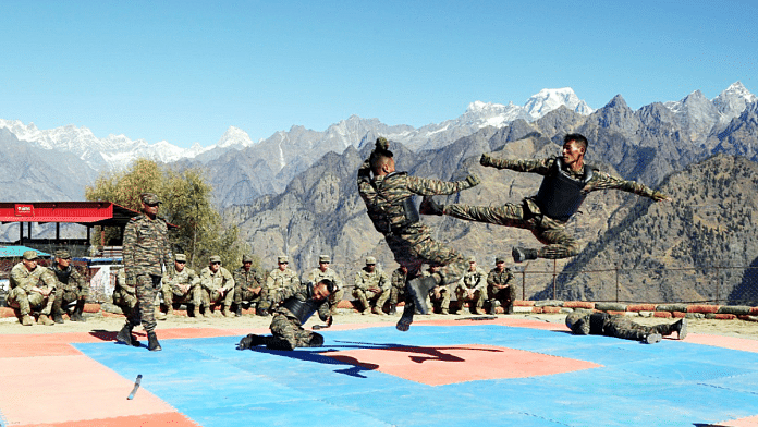 File photo of Indian and US Army personnel taking part in the 18th edition of India-US joint military exercise Yudh Abhyas 2022 | ANI