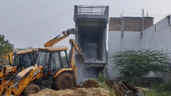 Demolition being carried out in Nalhar, Nuh | By special arrangement