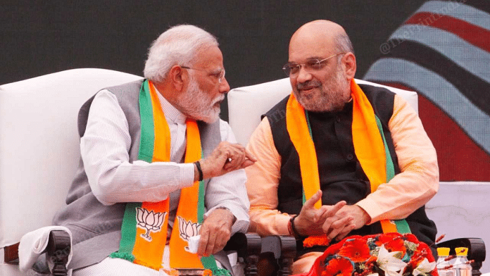 Prime Minister Narendra Modi and Home Minister Amit Shah | Photo by Praveen Jain