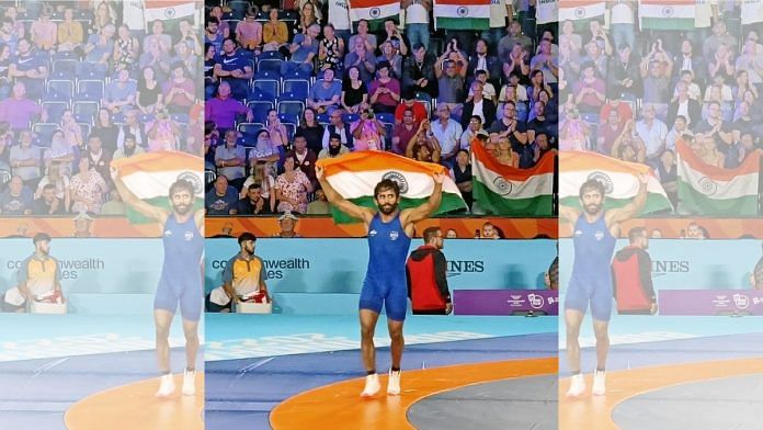 Bajrang Punia won gold medal in the men's freestyle 65 Kg weight category at the 2022 Birmingham Commonwealth Games | Representational image | ThePrint