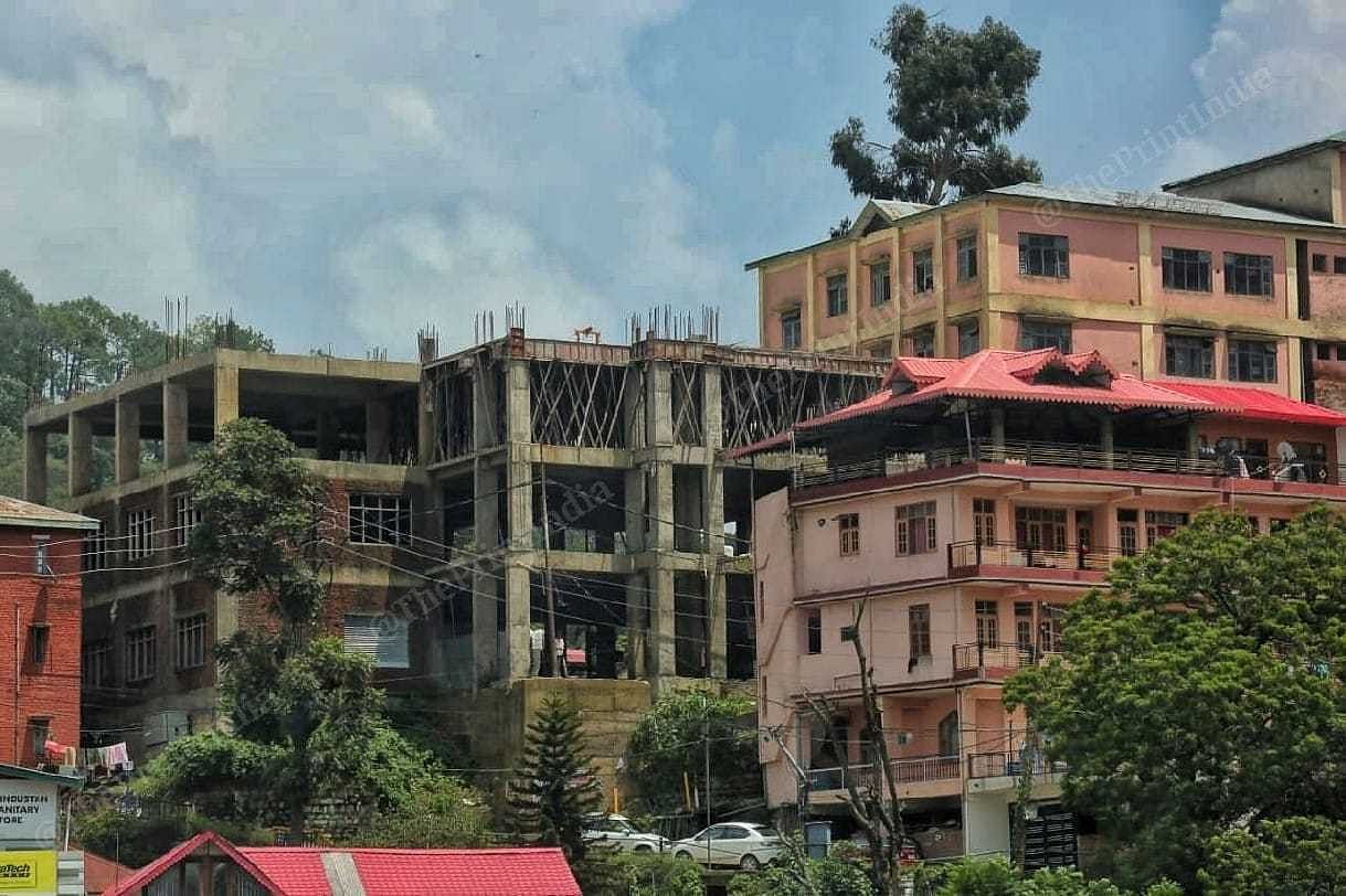 Houses in Shimla built on shaky mountaintops | Photo: Praveen Jain/ThePrint