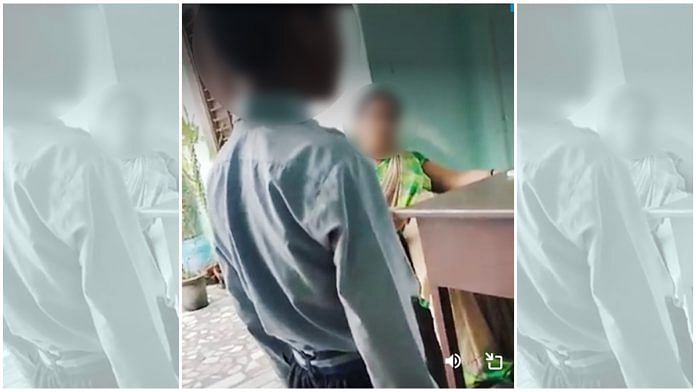 A UP school child was slapped by his classmates on his teacher’s insistence in August | screengrab of the incident | Source: X (formerly Twitter)