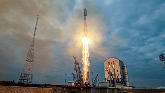 Luna-25 blasts off from a launchpad at the Vostochny Cosmodrome in the far eastern Amur region, Russia | Reuters