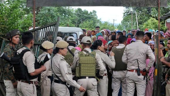 File image of Manipur Police personnel deployed in a village amid the ongoing ethnic violence | Representational image | Praveen Jain | ThePrint