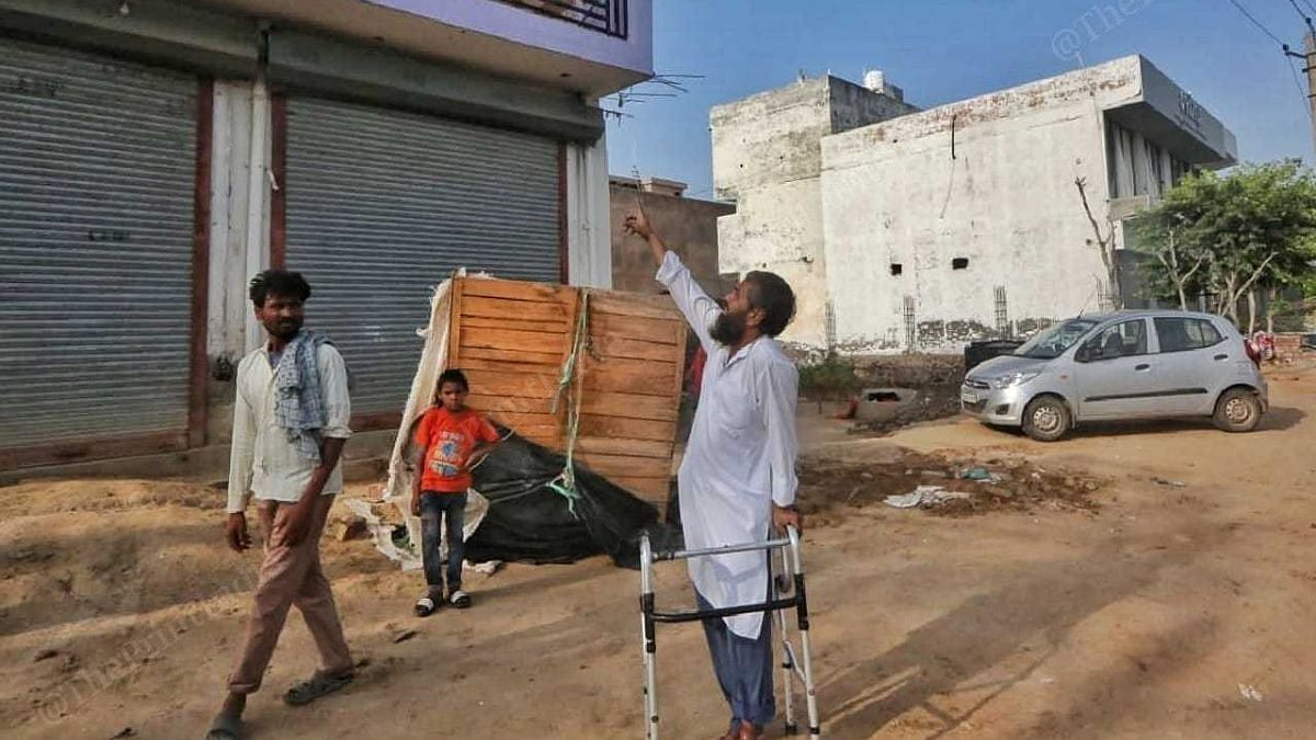 Mohammed Talha outside his home on Medical College road in Nuh | Praveen Jain | ThePrint