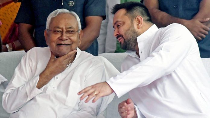 File photo of Bihar CM Nitish Kumar with his deputy Tejashwi Yadav | ANI
