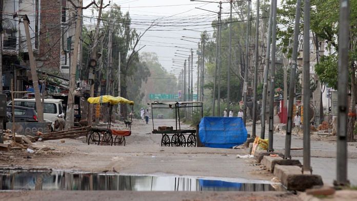File photo of the deserted streets of Nuh after the July 2023 violence | Photo: Suraj Singh Bisht