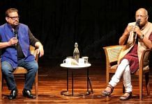 Author and columnist Vir Sanghvi with ThePrint Editor-in-Chief Shekhar Gupta | Photo: Praveen Jain, ThePrint