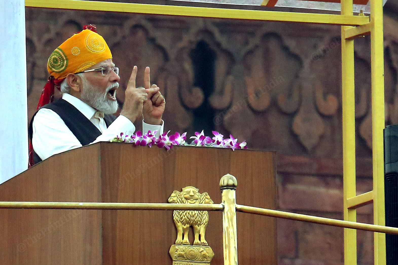 PM during addressing the nation from Red Fort | Photo: Praveen Jain | ThePrint