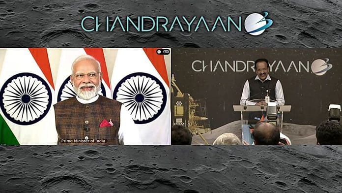 Prime Minister Narendra Modi (left) and ISRO Chairman S. Somanath | Photo: ANI