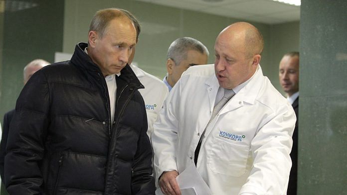 File photo of Russian President Vladimir Putin with Wagner group founder Yevgeny Prigozhin | Commons