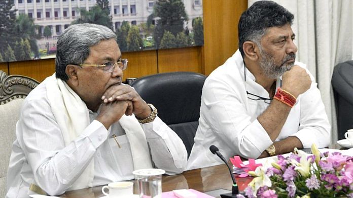 Karnataka CM Siddaramaiah and Deputy CM D.K. Shivakumar | File image | ANI .