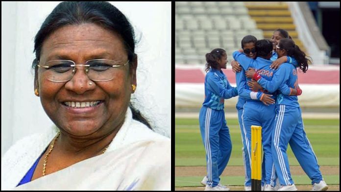 President Draupadi Murmu and Indian women blind cricket team | ANI