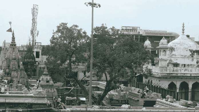 A view of Gyanvapi mosque and Kashi Vishwanath temple | Praveen Jain | ThePrint