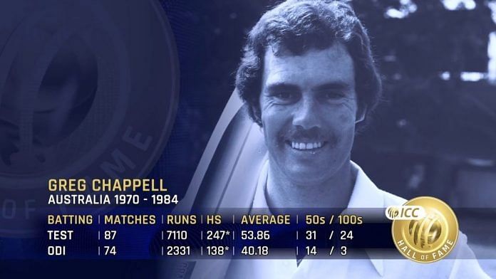 ICC hall of famer, Greg Chappell | ICC