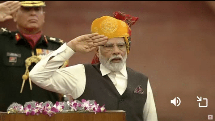 Prime Minister Narendra Modi at the Red Fort | ANI