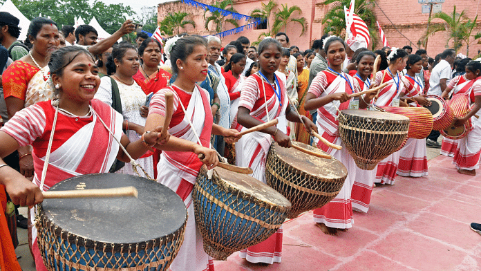 File photo of tribal women an event to mark International Day of the World's Indigenous Peoples in Ranchi | ANI