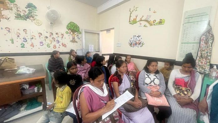Pregnant mothers attend a counselling session at the Rynjah State dispensary in Shillong | Photo: Monami Gogoi | ThePrint
