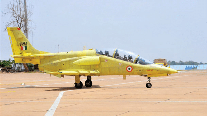 File photo of the indigenous Intermediate Jet Trainer (IJT) designed and developed by HAL | ANI