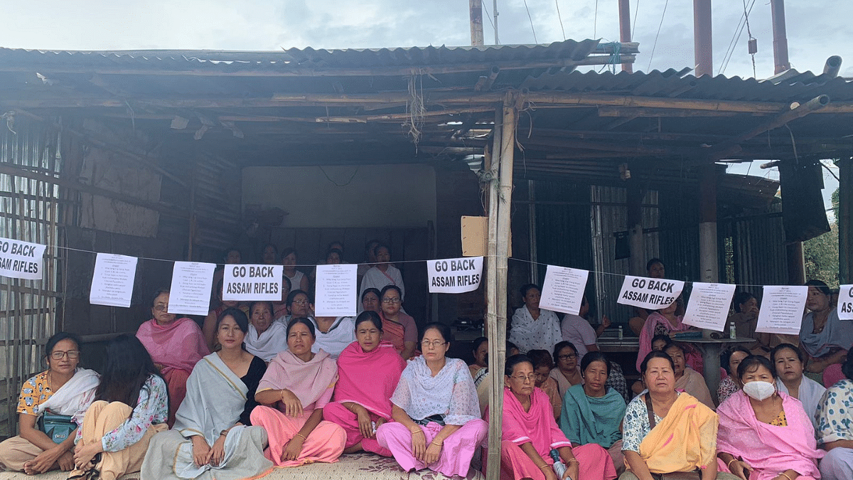 Meira Paibis in Imphal sit on dharna, demanding the removal of Assam Rifles from Manipur | Karishma Hasnat | ThePrint