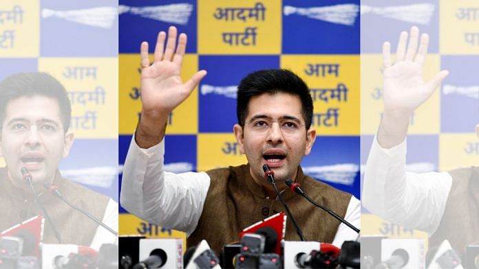 Raghav Chadha at a press conference Thursday | ANI